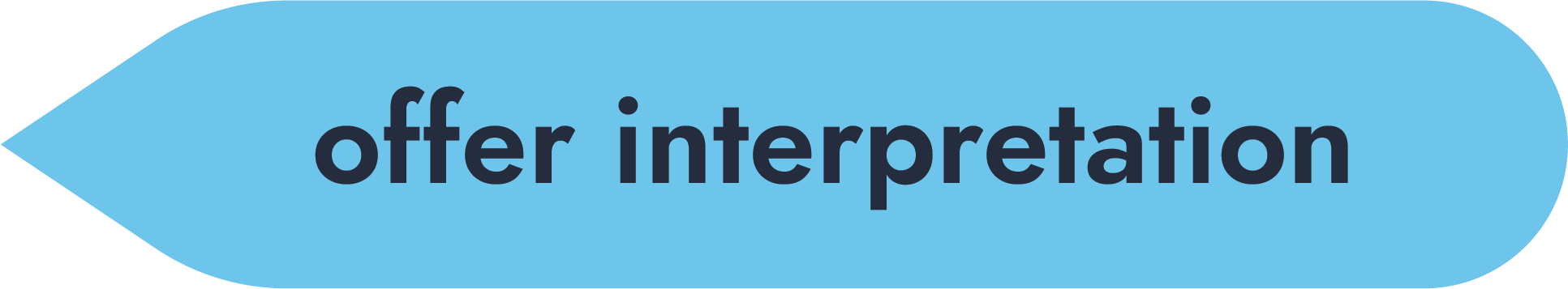 offer interpretation