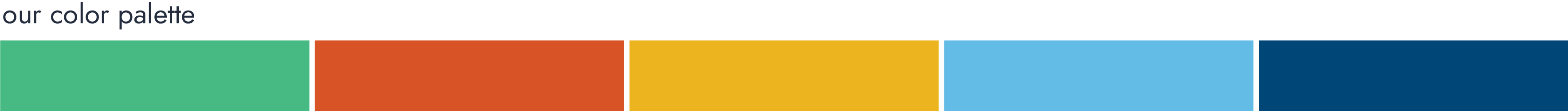 image of five colors used in the shiny app, green, orange, yellow, light blue, and dark blue.