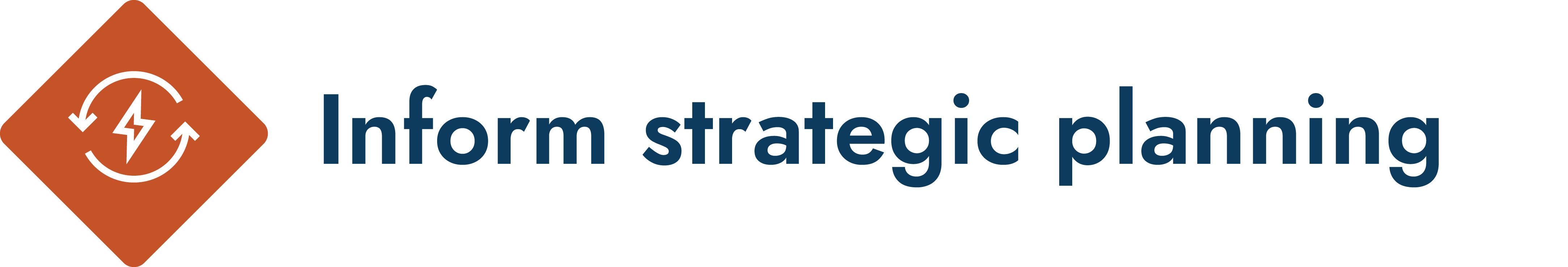 Use for strategic planning